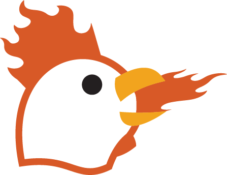 a simple modern fast food chicken logo